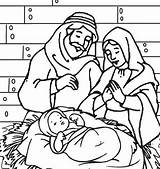 Jesus Precious Nativity Getcolorings Manger sketch template