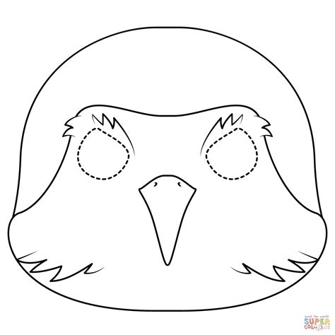 robin bird mask coloring page printable coloring pages bird
