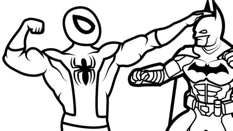 batman  spiderman coloring pages png  file
