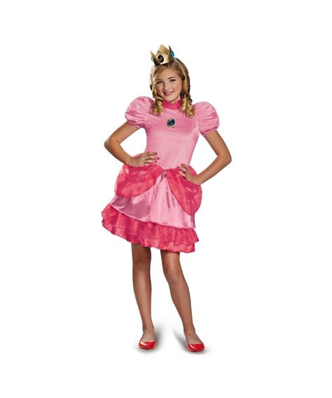 Super Mario Brothers Princess Peach Tween Costume Girls