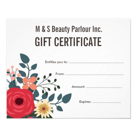 hair beauty salon gift certificate template flyer zazzle
