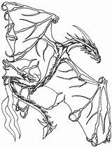 Coloring Pages Fantasy Dragons sketch template