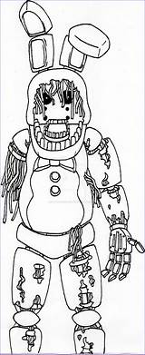 Fnaf Withered Bonnie Deviantart Foxy sketch template