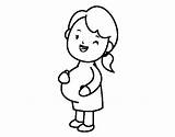 Embarazada Chica Incinta Embarazadas Ragazza Mamá Acolore sketch template