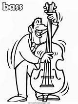 Mewarnai Instrumente Basso Muzicale Kontrabass Colorat Musica Malvorlage Musique Contrabajo Memainkan Cuerda Strumenti Musicali Ausmalbild Pria Misti Ausmalen Musikinstrument Musicales sketch template