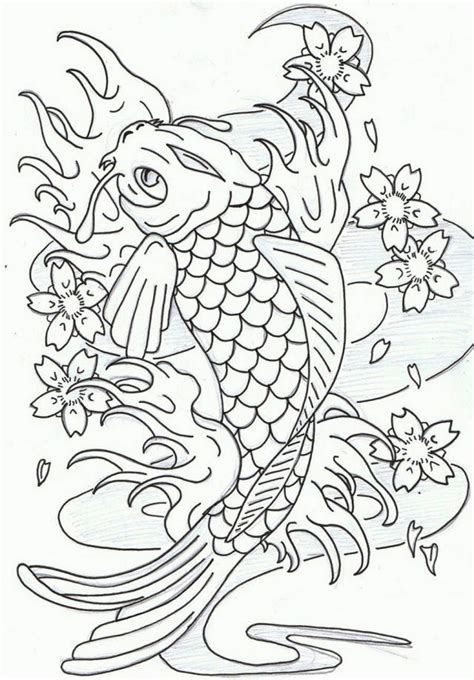 koi carp fish coloring pages coloring pages