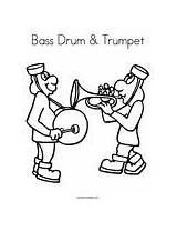 Coloring Drum Trumpet Bass Change Template sketch template