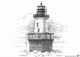 Lighthouse Realistic Drawing Coloring Pages Hand Printable Color Kids sketch template