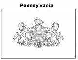 Flag Pennsylvania Coloring sketch template