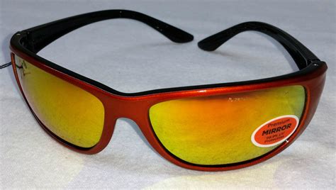 elvex safety sunglasses copper frame orange mirror weldplus