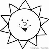 Sun Coloring Printable Pages Template Clipart Sunshine Templates Summer Colouring Cut Kids Year Preschool Kindergarten Olds Treehut Craft Clip Sheets sketch template