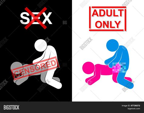 sexual intercourse symbol censored vector and photo bigstock