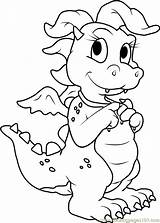 Dragon Coloring Tales Pages Cassie Pink Cartoon Coloringpages101 Color sketch template