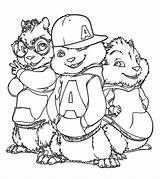 Alvin Chipmunks Coloring Pages Printable Cute sketch template
