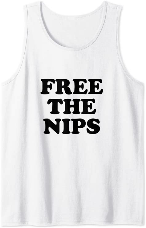 free the nips funny nipples phrase graphic tank top