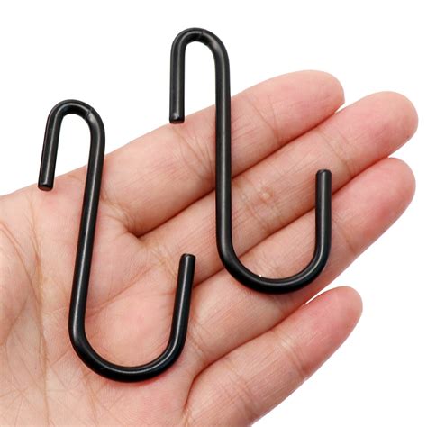30 pack esfun heavy duty s hooks black s shaped hooks hanging hangers