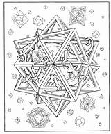 Coloring Geometric Pages Printable Adults Pattern Popular sketch template