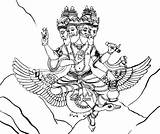 Brahma Hinduism Hindu sketch template