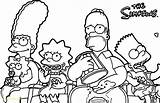 Simpsons Pages Coloring Characters Popcorn Getcolorings Getdrawings Line Drawing sketch template