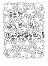 Coloring Pages Rock Star Getcolorings Affirmations Positive sketch template