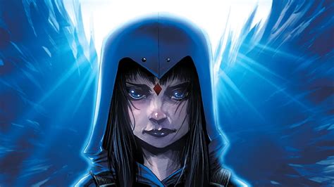 1080p Free Download Teen Titans Raven Black Hair Blue Eyes Dc