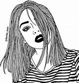Girl Coloring Pages Hipster Tumblr Drawings Indie Girls Choose Board Drawing Realistic sketch template