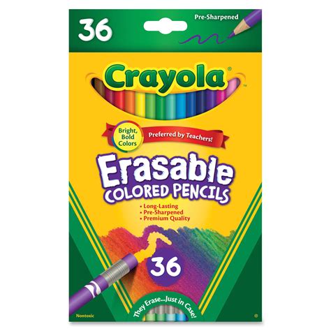 crayola  ct erasable colored pencil long