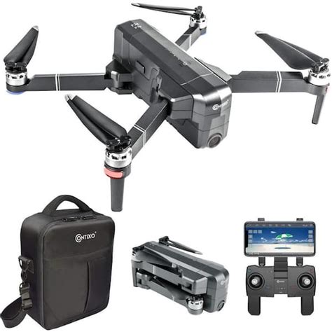 contixo  pro rc black quadcopter drone  wifi camera  video  altitude rth gps fpv