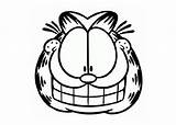 Coloring Garfield Pages Face Cartoon sketch template