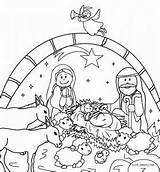 Nativity Weihnachtskrippe Krippe Ausmalbilder Cool2bkids Presepe Manger Presepi Christus Stampare Bacheca sketch template