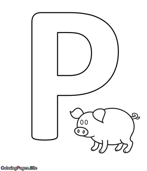 p letter  coloring page coloring pages