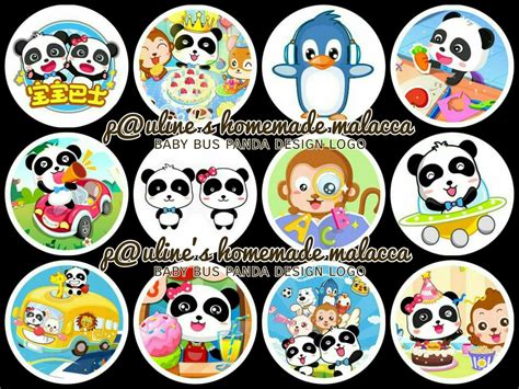 panda  friends stickers    shape  circle frames