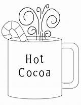 Coloring Hot Pages Printable Christmas Chocolate Clipart Print Mug Color Popular Coloringhome Library sketch template