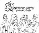Descendants Descendientes sketch template