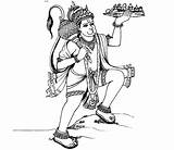 Hanuman Template sketch template
