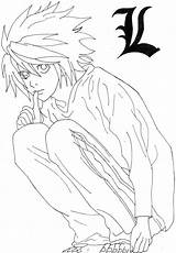 Death Note Coloring Pages Lineart Drawings Line Anime Color Print Light Yagami Kids Deviantart Designlooter Getdrawings Printable Getcolorings Search sketch template