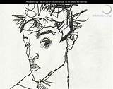 Schiele Portrait Self Egon Wikigallery Click Painting Oil Pencil Commercial Non Below Use Drawing Paintings sketch template