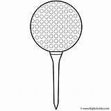 Golf Tee Ball Coloring Clip Sports Clipart Pages Cliparts Father Print Library Mother Decorative Arts Bigactivities Activity Great sketch template