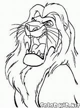 Coloring Pages Simba Scar Vs Template sketch template