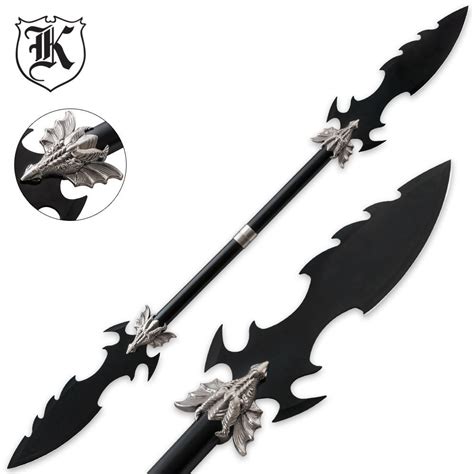 dueling dragons double blade fantasy spear budkcom knives swords