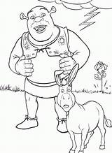 Shrek Coloring Pages Kids Characters Print sketch template