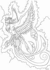 Phoenix Coloring Pages Bird Darkly Shaded Shadow Deviantart Printable Color Adult Fenix Colouring Dark Kids Getcolorings Mandala Fire Drawing Drawings sketch template