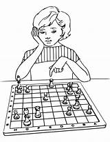 Chess Ajedrez Jugando Xadrez Jogando Szachy Gra Openclipart Pani Colorironline Getdrawings sketch template