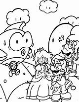 Mushroom Mario Coloring Pages Getcolorings Color sketch template