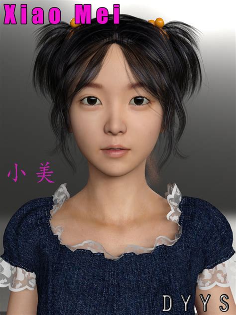 xiao mei for g8f 3d model rigged cgtrader