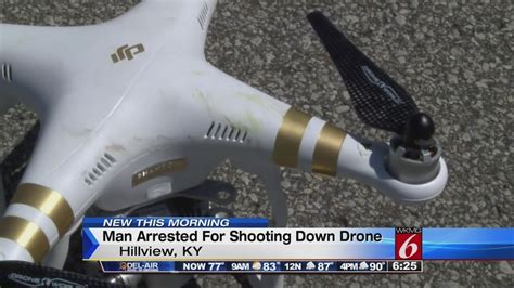 man arrested  shooting  drone