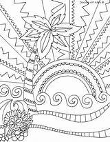Coloring Pages Beach Summer Adult Tropical Doodle Adults Pdf Sheets Printable Alley Color Oregon House Colouring Kids Sheet Print Book sketch template