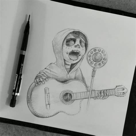 coco guitar drawing guitar