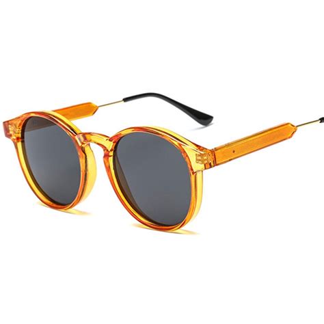 nywooh retro round sunglasses men women for luxury brand designer