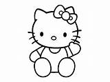 Kitty Hello Sitting Pages Coloring Coloringpages4u Hellokitty sketch template